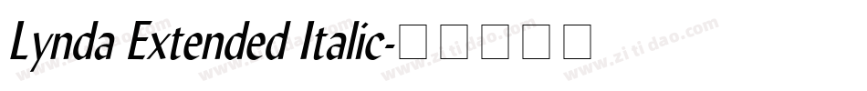 Lynda Extended Italic字体转换